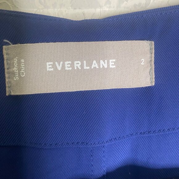 Everlane Wrap Dress Womens Size 2 Royal Blue Sleeveless Midi Casual - Picture 4 of 9